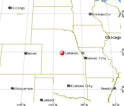 Lebanon, Kansas map