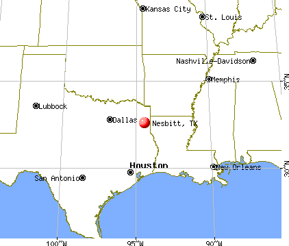 Nesbitt, Texas map