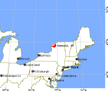 Hammond, New York map