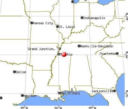 Grand Junction, Tennessee map