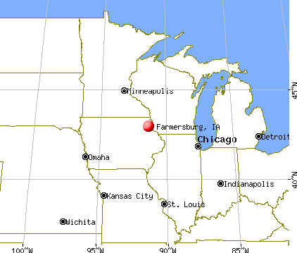 Farmersburg, Iowa map