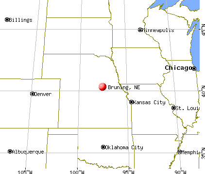 Bruning, Nebraska map