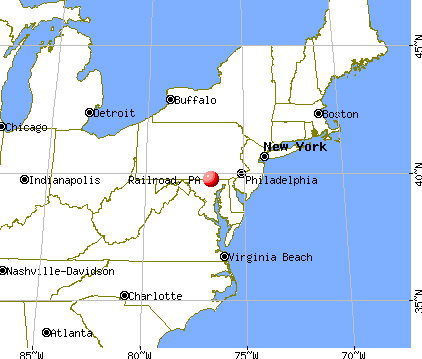 Railroad, Pennsylvania map