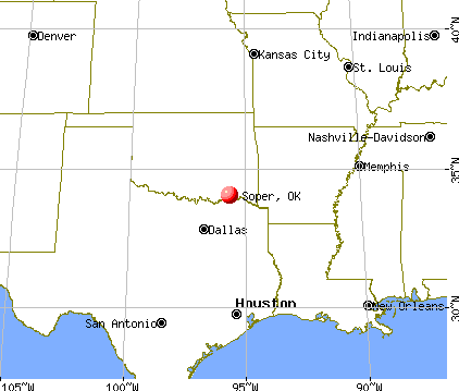 Soper, Oklahoma map
