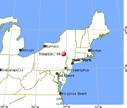Thompson, Pennsylvania map