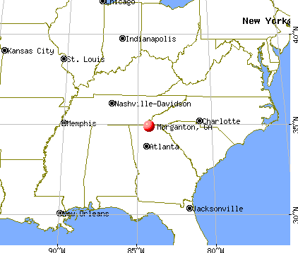 Morganton, Georgia map