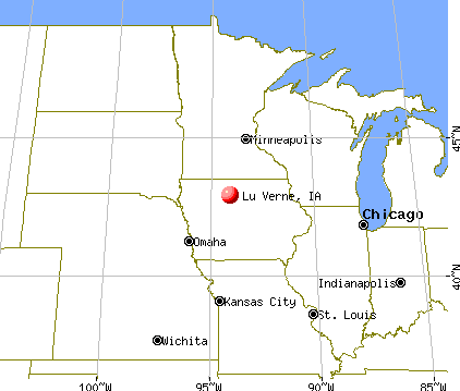 Lu Verne, Iowa map