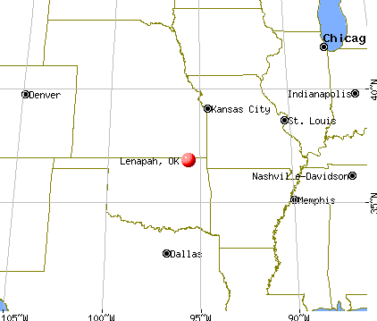 Lenapah, Oklahoma map