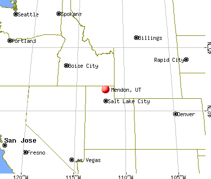 Mendon, Utah map