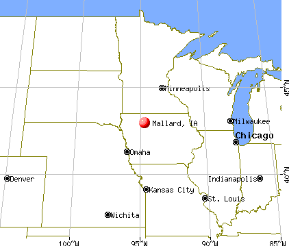 Mallard, Iowa map