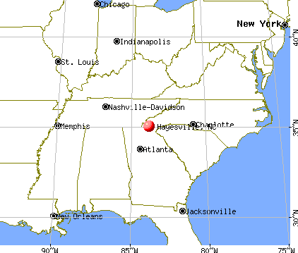 Hayesville, North Carolina map