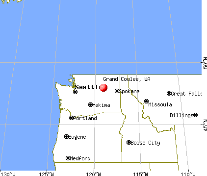 Grand Coulee, Washington map
