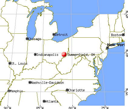 Summerfield, Ohio map