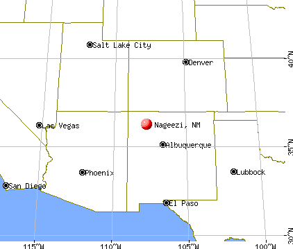 Nageezi, New Mexico map