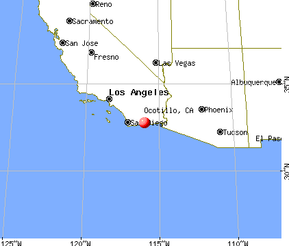 Ocotillo, California map