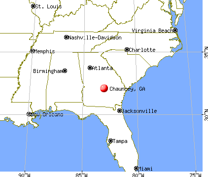 Chauncey, Georgia map