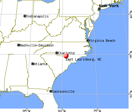 East Laurinburg, North Carolina map