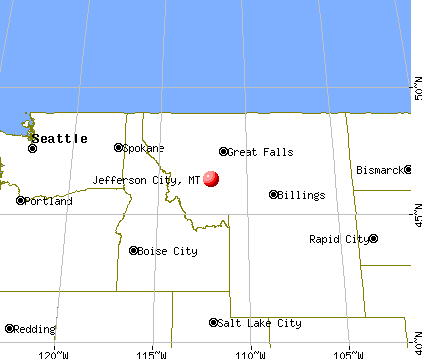 Jefferson City, Montana map