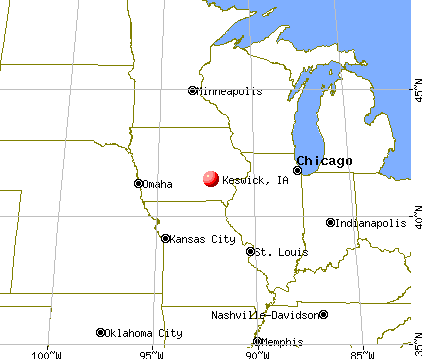 Keswick, Iowa map