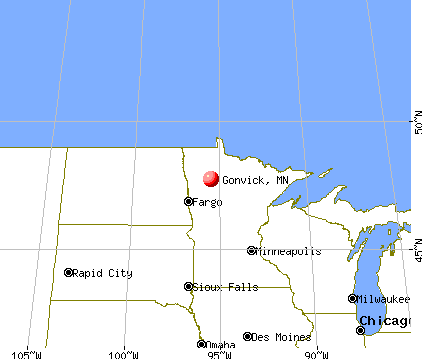 Gonvick, Minnesota map