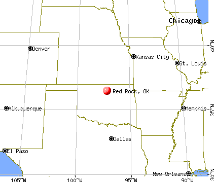Red Rock, Oklahoma map
