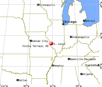 Vinita Terrace, Missouri map