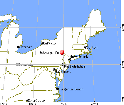 Bethany, Pennsylvania map