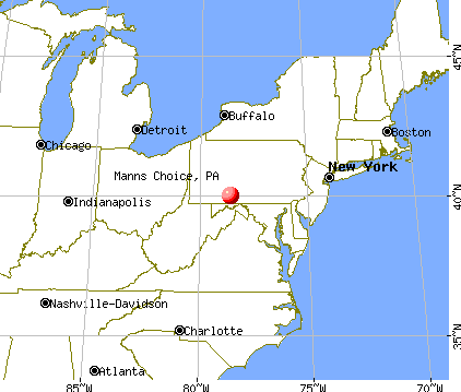 Manns Choice, Pennsylvania map