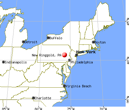 New Ringgold, Pennsylvania map