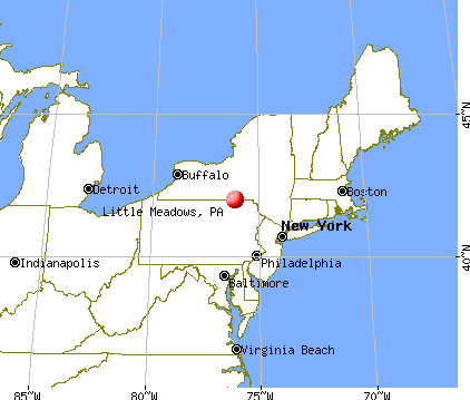 Little Meadows, Pennsylvania map