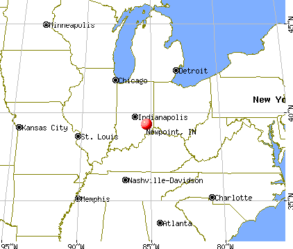 Newpoint, Indiana map