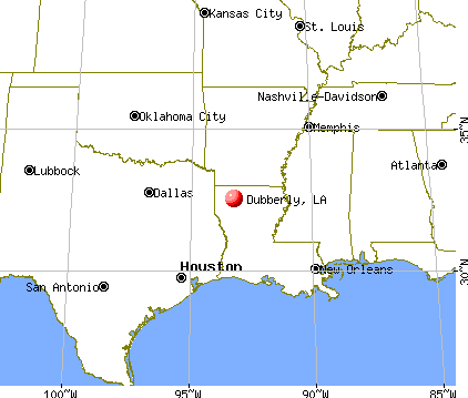 Dubberly, Louisiana map