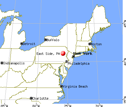 East Side, Pennsylvania map