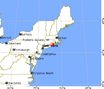 Fishers Island, New York map