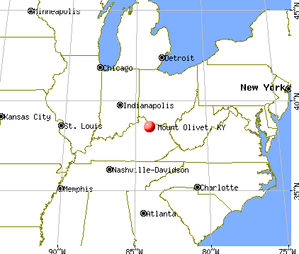Mount Olivet, Kentucky map