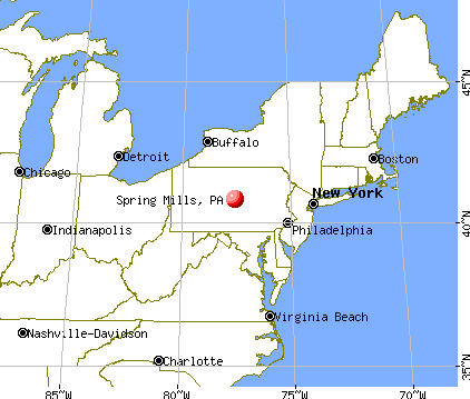 Spring Mills, Pennsylvania map