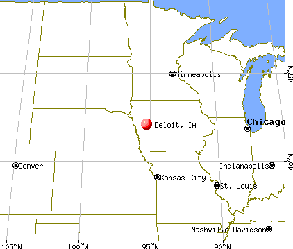 Deloit, Iowa map