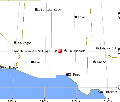 North Acomita Village, New Mexico map