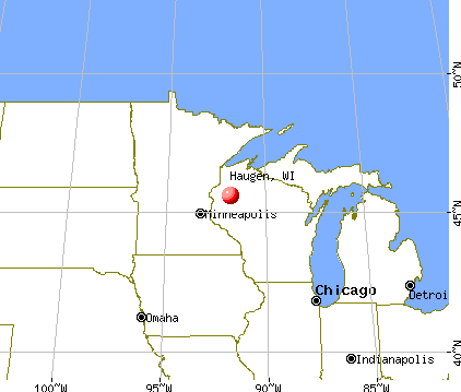 Haugen, Wisconsin map