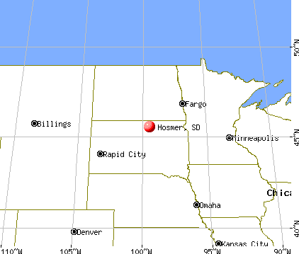 Hosmer, South Dakota map