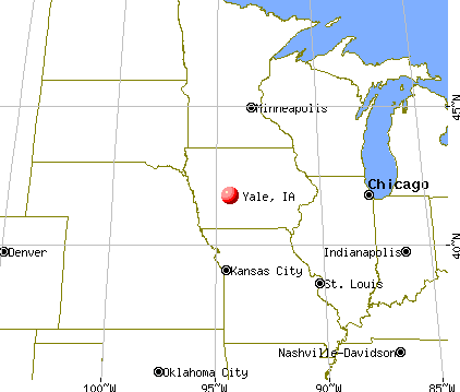 Yale, Iowa map