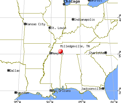 Milledgeville, Tennessee map