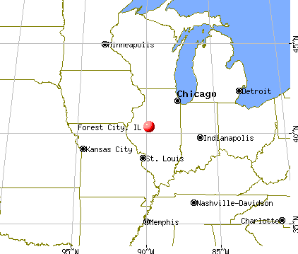 Forest City, Illinois map