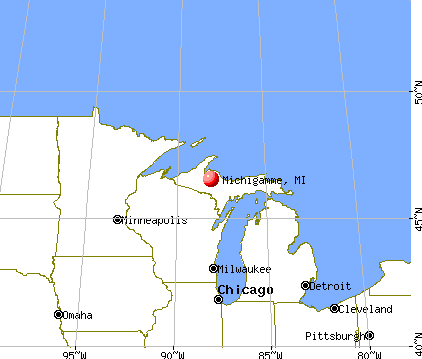 Michigamme, Michigan map