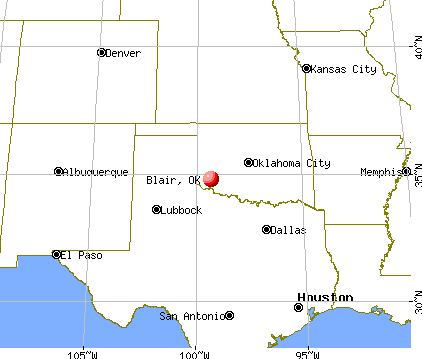 Blair, Oklahoma map