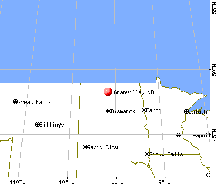 Granville, North Dakota map