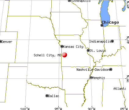 Schell City, Missouri map
