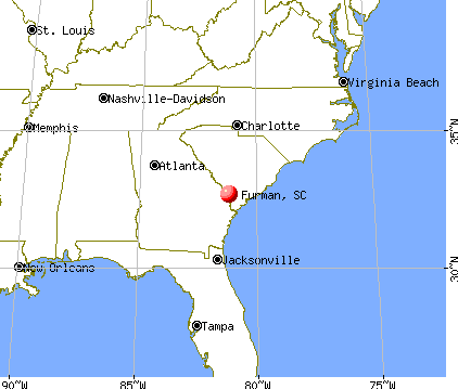 Furman, South Carolina map