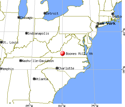 Boones Mill, Virginia map