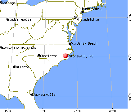 Stonewall, North Carolina map